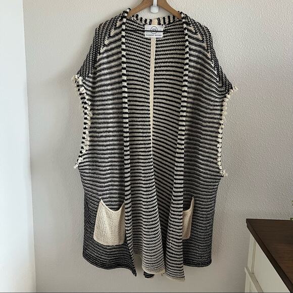 Sloane Rouge Longline Knit Bohemian Boho Oversized Vest Cardigan SR XS/S - Picture 1 of 10